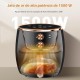 Fitradeira Eletrica Air Fryer 1500W Coibeu 5L Preta e Dourada