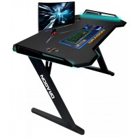 Mesa Gamer Dragon RGB Carregador sem fio 126cm Preta