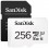 Cartao de Memoria 256Gb SanDisk Adaptador Leitura 100Mbs Branco