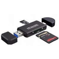 Leitor de Cartao SD 3X1 com USB 3.0 e USB tipo C