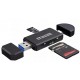 Leitor de Cartao SD 3X1 com USB 3.0 e USB tipo C
