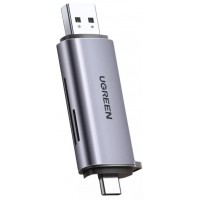Adaptador USB 3.0 Leitor de Cartao de Memoria SD TF Ugreen USB C