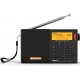 Radio de Banda Aerea FM Xhdata Alarme e Temperatura Preto