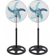 KIT 2 VENTILADORES COLUNA TURBO METAL 5 PAS C/ PEDESTAL 3 VELOCIDADES