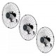 Kit 3 Ventilador de Parede 60cm Turbolex 6 Velocidaes Preto