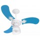 Ventilador de Teto 40cm Venti Delta 130W 3 Velocidades Luz 220v