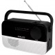 Radio AM FM Portatil Analogico Philco Bluetooth 220v Preto e Branco