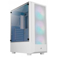 Gabinete Gamer Rise Mid Tower ARGB 3 Fans Lateral Vidro Branco