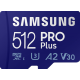 Cartao de Memoria 512GB Samsung 4K Classe 10 Adaptador SD Leitura 160Mbs