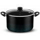 Caçarola Caldeirao 24cm Rochedo Antiaderente com Tampa Preta
