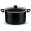 Caçarola Caldeirao 24cm Rochedo Antiaderente com Tampa Preta