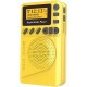 Mini Radio FM Digital de Bolso Chusui MP3 Display LCD Amarelo