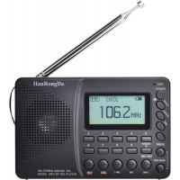Radio Digital Portatil AM FM Lifcasual Bluetooth Gravador Preto