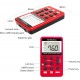 Mini Radio Digital Portatil FM Ratekess Fone de Ouvido Vermelho