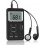 Mini Radio Digital Portatil Dual Band com Fone de Ouvido Preto