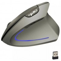 Mouse Vertical Sem Fio 2.400 DPI Ambidestro Cinza