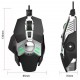 Mouse Gamer com Fio 4.800 DPI TWolf 7 Botoes Preto