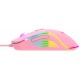 Mouse Gamer com Fio 6.400 DPI Havit 7 Botoes Rosa