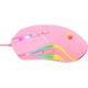 Mouse Gamer com Fio 6.400 DPI Havit 7 Botoes Rosa