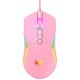 Mouse Gamer com Fio 6.400 DPI Havit 7 Botoes Rosa