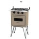 Mini Fogao de Piso a Gas Venax 2 Bocas Forno 22L Tampa Vidro