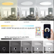 Luminaria Lustre Led 24W Inteligente Wifi 2700K a 6500K Compativel Alexa 127v