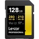 Cartao de Memoria SD 128GB Lexar 4K Leitura 280Mbs Gravaçao 210Mbs
