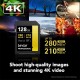 Cartao de Memoria SD 128GB Lexar 4K Leitura 280Mbs Gravaçao 210Mbs