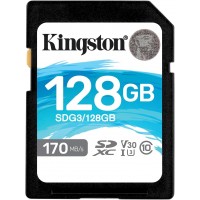 Cartao de Memoria 128GB Kingston SD Leitura 170Mbs Gravaçao 90Mbs
