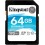 Cartao de Memoria 64GB Kingston SD Leitura 170Mbs Gravaçao 90Mbs