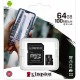 Cartao de Memoria 64GB Kingston SD Leitura 100Mbs Adaptador Gravaçao 85Mbs