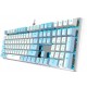 Teclado com Fio Mecanico Gamdias Ansi RGB Branco e Azul