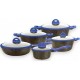 Jogo de Panelas Antiadrente Inox Fogao Induçao 5 Peças Tampa