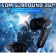 Fone de Ouvido Sem Fio Lenovo 108 db Microfone Rsistente Agua Preto