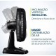 VENTILADOR DE MESA MONDIAL 140W TURBO 40CM C/ 8 PAS - PRETO