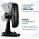 Ventilador de Mesa 50cm Mondial 150W 3 Velocidades Preto