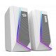 Caixa de Som Gamer Redragon 5W RGB 2 Canais Branca 