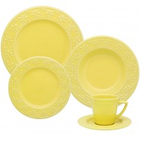 Jogo de Jantar Oxford 30 Pe&ccedil;as Ceramica Marfim