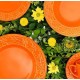Jogo de Jantar Oxford 30 Peças Ceramica Laranja