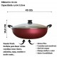Panela Frigideira Redonda Wok 6L Antiaderente Tampa Vidro