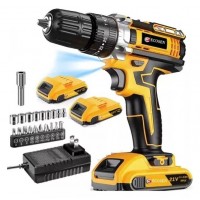 Parafusadeira 1700 RPM Chave de Fenda Ecosen 26 Acessorios Amarela