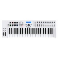Teclado Controlador Artura 49 Teclas Sensiveis a Velocidade 8 Pads Branco
