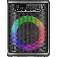 Caixa de Som Portatil 10W Grasep RGB Bluetooth Preta