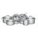 Jogo de Panelas 6 Peças Tramontina Fundo Triplo Tampa Inox