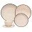 Jogo de Jantar 20 PC Oxford em Porcelana Polida Alto Brilho Bege