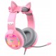 Fone de ouvido Headset Gamer Havit 50mm Rosa USB