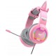 Fone de ouvido Headset Gamer Havit 50mm Rosa USB