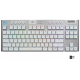Teclado Gamer Mecanico Logitech Sem fio Ultrafino RGB Branco