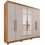 Guarda Roupas Casal MDP 6 Portas Espelhado 3 Gavetas Off White