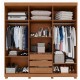 Guarda Roupas Casal MDP 6 Portas Espelhado 3 Gavetas Off White